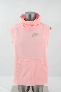 Nike Cowl Neck Sleeveless Hoodie Pink Youth Size Large New with Tags BQ6484 697 - Picture 1 of 4