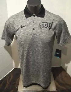 NEU Nike TCU gehörnte Frösche - grau/schwarz Polyester Poloshirt (mehrere Größen) Neu mit Etikett - Bild 1 von 6