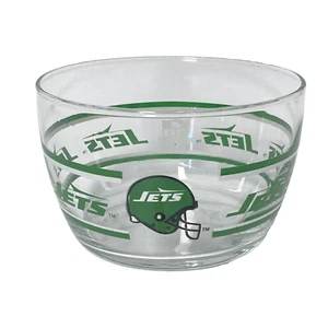 VTG LIBBEY JETS CIOTOLA DADO VETRO NFL MOBIL GAS PROMOZIONE FESTA SNACK - Foto 1 di 4
