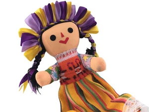 Muñeca Trapo Mexicana Hecha a Mano 10" - Muñeca Lele - Muñeca María Mexicana - Imagen 1 de 3