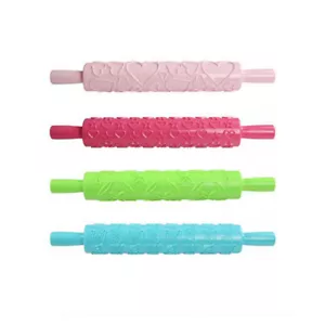 (Assorted Color12)Embossed Rolling Pin Textured Non Stick Designs And Patterned - Picture 1 of 9