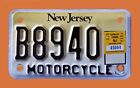 1996 NEW JERSEY  MOTORCYCLE CYCLE LICENSE PLATE " B 8940 " NJ  GOLDFINCH REFLECT