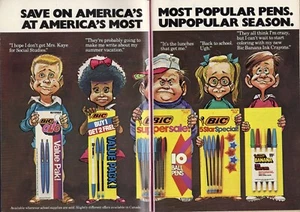 1977 AD II ~ BIC PEN CLIC BANANA INK CRAYONS / BACK TO SCHOOL / Comical Promo - Picture 1 of 1
