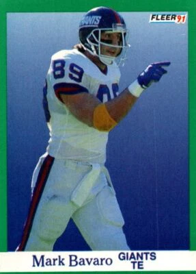 1991 Fleer Mark Bavaro New York Giants #307 - Image 1 of 2