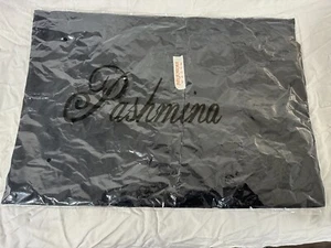 Pashmina Scarf Wrap Shawl 70% Pashmina 30% Silk Black 70 x 26 - Picture 1 of 3