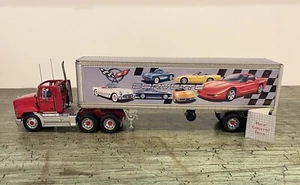 Franklin Mint Mack Corvette Tractor Trailer 1:43 Die Cast Model Semi Truck Red - Picture 1 of 9