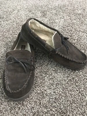 Chinelo Florsheim Cozzy Tie marrom camurça masculino tamanho 11 M sola de borracha - Imagem 1 de 4