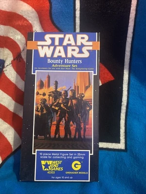 Миниатюрная оловянная фигурка Star Wars Bounty Hunters West End Boba Fett в комплекте - Изображение 1 из 4