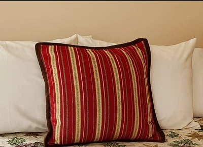 Travesseiro Ralph Lauren Chimayo quadrado sudoeste rústico dinheiro antigo tecido farsa 25” - Imagem 1 de 4