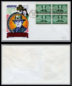 US FDC # 974 3c Juliette Low / Girl Scouts block Cachet Craft Boll 1948, 0a1430 - Picture 1 of 1