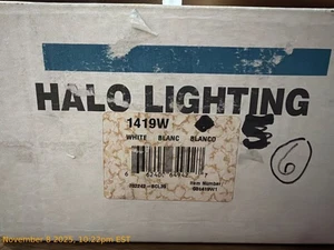 Halo Lighting 1419W 4” MR16 Baffle Trim White Recessed Ceiling Light 6 Pack - Picture 1 of 4