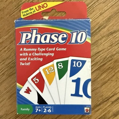Phase 10 Card Game By Mattel A Rummy-Type Game W/Twist 2018 - Image 1 of 3