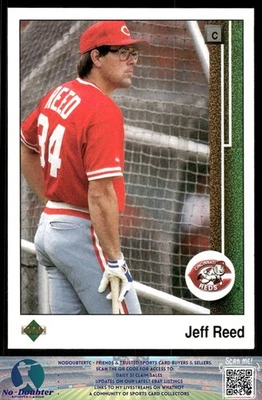 1989 Upper Deck #276 Jeff Reed Cincinnati Reds 89UD - Image 1 of 2