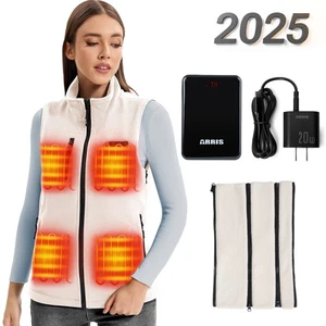 ARRIS Damen beheizbare Fleeceweste mit Akku, größenverstellbare Heizweste - Bild 1 von 30