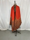 antique paisley woven wool square 69x68 large red center 19th c 1800s