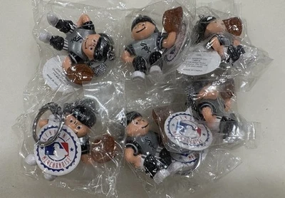 6 J.F. Sports - Chicago White Sox Lil' Brat Baseball Catcher Key Chains - Image 1 of 3