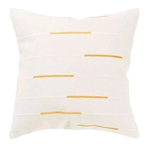 Almohada decorativa tejida a rayas glamorosas Rizzy Home 20" x 20" - Imagen 1 de 7