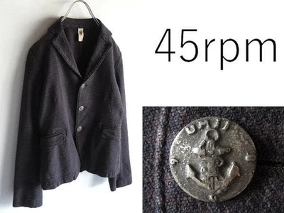 Chaqueta a medida U9 45Rpm pata de gallo algodón tweed 3B 1 Hecha en Japón Foto 1 de 4