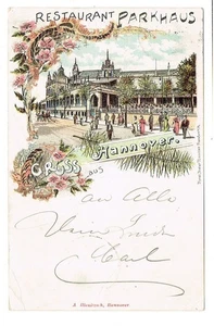 Cartolina Hannover ristorante parcheggio ristorazione - Bassa Sassonia 1898 - Foto 1 di 2