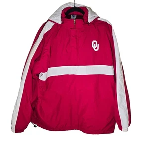 Pullover de fútbol americano universitario vintage NCAA OU Oklahoma Sooners chaqueta con cremallera 1/4 grande - Imagen 1 de 9