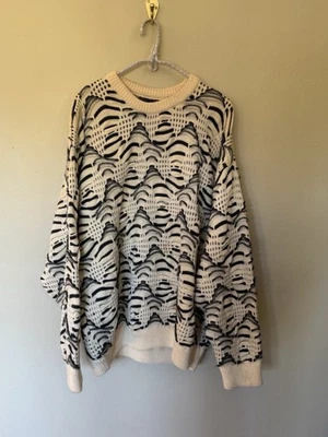 Suéter Vintage Australia Marca Coogi Tejido 3D Gran Tamaño Cuello Redondo, Talla Grande Foto 1 de 4