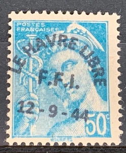 Local France 1944 Liberation overprint Le Havre MNH - Picture 1 of 1