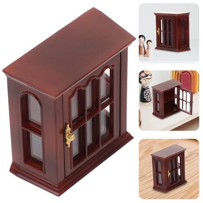  Mini Furniture Miniature Wine Cabinet Miniature Furniture Model Toy Miniature - image 1 of 4