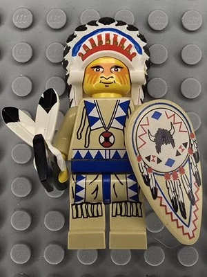 Lego Western Minifigura WW024 Indian Chief 2 Foto 1 de 4