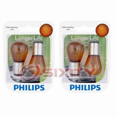 2 bombillas de luz de señal de giro trasera Philips para Plymouth Caravelle 1983 sh Foto 1 de 4