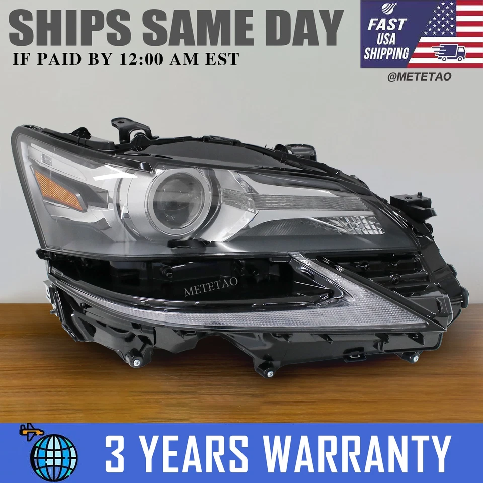 For 2016-2020 Lexus GS350 GS-F 16-17 GS200t 16-18 GS450h Passenger RH Headlight Foto 1 de 4