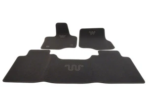 OEM NEW 21-25 F-150 King Ranch Embroidered Logo Black Crew Cab Carpet Floor Mats - Picture 1 of 12