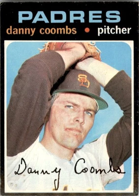 1971 TOPPS DANNY COOMBS SAN DIEGO PADRES #126 EXMT (MARK ON BACK) - Image 1 of 2