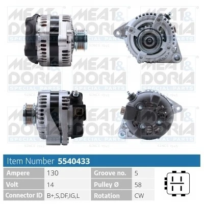 5540433 Alternatore Toyota Rav 4 II, Meat & Doria - Immagine 1 di 1