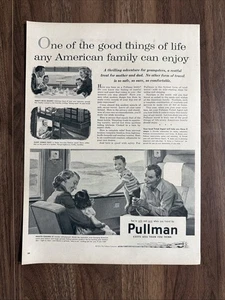 The Pullman Company Print Ad Railroad Passenger Train 1950s Midcentury Americana - Picture 1 of 4