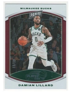 2023-24 Panini Player of the Day Damian Lillard Red Basketball Card #'d /99 - Bild 1 von 1