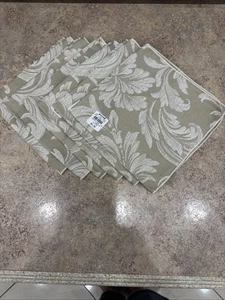 NWT Pewter Chelsea Napkins Set 6 Damask - Picture 1 of 3