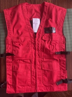 NWT Delta Plus ProVest II Protective Vest, WELJE70M, Red, Medium (38"-42") - Image 1 of 4
