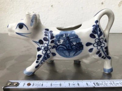 Ancien pot à lait  vache faïence   DELF BLUECOLUR HOLLAND 218 gr TB Etat - Photo 1/4