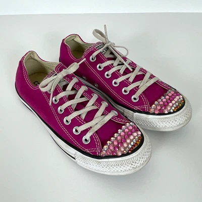 Zapatos Converse Fucsia DIAMANTES DE IMITACIÓN All Star Prendas para el torso bajas Hechos a mano Púrpura ish Para mujer 7 Foto 1 de 4