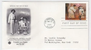 TurtlesTradingPost- Star Wars- Princess Leia & R2-D2 #4143f FDC 2007- Artcraft - Picture 1 of 2
