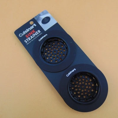 Juego de colador de fregadero de cocina Cuisinart trampa de drenaje pantalla para recoger escombros de alimentos negro Foto 1 de 4