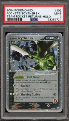 Pokemon Rocket's Scyther ex EX Team Rocket Returns Holo Rare #102 PSA 9 Mint - Image 1 of 2