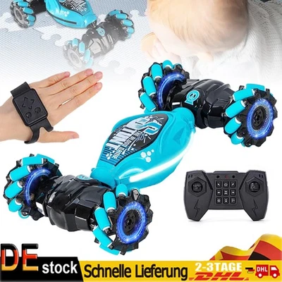 Ferngesteuertes Auto Kinder Drehbares Gestensensor Stunt RC Auto mit Lichter - Bild 1 von 4