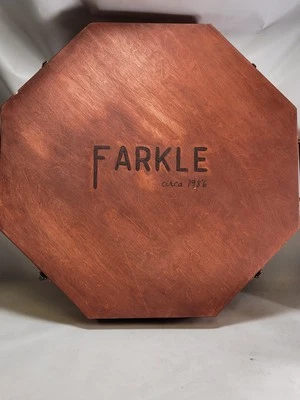 Bandeja de dados FARKLE hecha a mano personalizada de 25" de ancho y estuche de almacenamiento caja de madera gran regalo  Foto 1 de 4