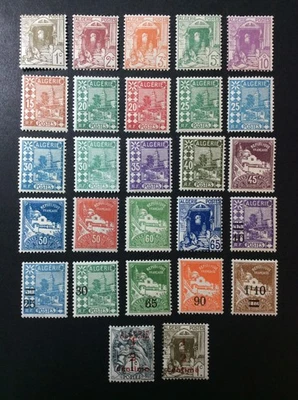 BroadviewStamps French Algeria #33-42, 44-51, 53, 68-73, P1-P2 MH F-VF - Image 1 of 2