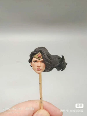 Cabeza pintada 1:12 esculpida Wonder Woman niña para figura de acción femenina de 6" juguete corporal Foto 1 de 4