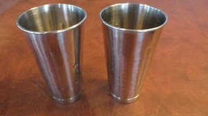 Vintage Pair Halco India MilkshakeShake Stainless Steel Cup Tumbler 7" - Picture 1 of 6