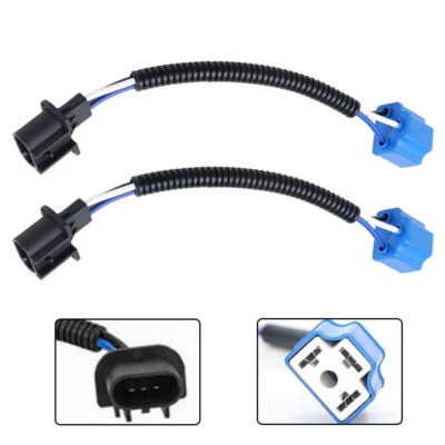 Pair H4 to H13 Harness Adapter Wires Conversion Cable for 7 Inch LED Headlights - Image 1 of 4