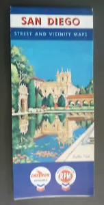 1962 San Diego metro California road map Chevron oil gas Balboa Park cover - Picture 1 of 4