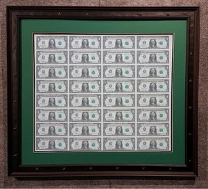 PERSONALIZADO MARCO NEGRO DOBLE TAPETE PARA 1, 2, 5, 20 billete 32 hoja de dinero sin cortar - Imagen 1 de 3